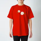 kozukuzukzの椿（白ふたつ） スタンダードTシャツ