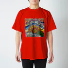 wiggdle works shopの太陽 Regular Fit T-Shirt