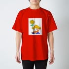 豚人イラストのパンダ武島のブタサンフラワーとブッホさん Regular Fit T-Shirt