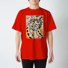 coppepan_brothersのひよこ君と雛祭り中のゆで卵chanの、わっしょい祭り スタンダードTシャツ