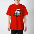 Cody the LovebirdのChubby Bird セキセイインコ　グレー　女の子 Regular Fit T-Shirt