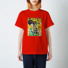 芥 柴太郎。(数式レスポール)の向日葵と少女｡ Regular Fit T-Shirt