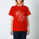 大道芸人 ぼびー(にわぼび と ぼびだるま)のにわぼび！叫ぶ！白線 Regular Fit T-Shirt