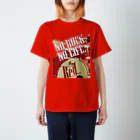 まちゅ屋のNo Rock. No Life. Red（Drum） スタンダードTシャツ