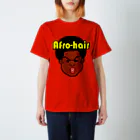 MusicJunkyのAfro-hair(アフロヘア） Regular Fit T-Shirt