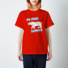 octpaco_きまぐれ商店のNO MORE SUMMER しろくまB スタンダードTシャツ