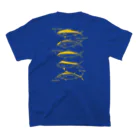 魚と鳥のWe love Blue runner  Regular Fit T-Shirtの裏面