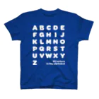 PyriteDesignの26 letters in the alphabet【Tshirt】【Design Color : White】【Design Print : Front スタンダードTシャツ