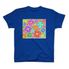 sandy-mのクレヨンらくがき花柄 スタンダードTシャツ