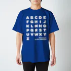 PyriteDesignの26 letters in the alphabet【Tshirt】【Design Color : White】【Design Print : Front スタンダードTシャツ