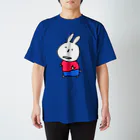 chuou-senのうさぎ赤いシャツ青いズボン スタンダードTシャツ