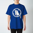 KOGUMA Factory SHOPのチェーンリングねこ・ホワイト スタンダードTシャツ