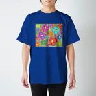 sandy-mのクレヨンらくがき花柄 Regular Fit T-Shirt