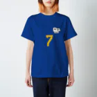 オリジナルグッズSHOPの７周年★スカイドッグサービス  サッカーユニフォーム風「７」×犬（ワンちゃんキャラクター） Regular Fit T-Shirt