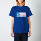 ＳＩＬＶＥＲＷＯＬＦＭＥＮmixculturedesinの星条旗レディースＶｒ Regular Fit T-Shirt