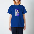 猫沢太陽のサイボーグ・フワフワ（ブルー） Regular Fit T-Shirt