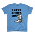 真希ナルセ（マキナル）のI LOVE SHIBA INU（新バージョン・黒柴） スタンダードTシャツ
