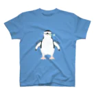 nagisa-ya(なぎさや) ペンギン雑貨のネモフィラとヒゲペンギン スタンダードTシャツ