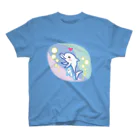 Ayano & Dolphinのイルカの親子 どるどるふぃん  スタンダードTシャツ