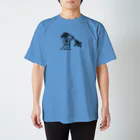 CHI(CHILD ZONE) の黒色の戦争反対 Tシャツ サックスブルー Regular Fit T-Shirt