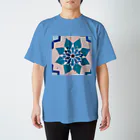 tlefoのモザイクタイル花柄 Regular Fit T-Shirt