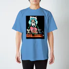 miku'ꜱGallery星猫のソーシャルディスタンス✨mikuと愛猫「2mはなれてにゃ SOCIAL DISTANCE」メッセージイラスト Regular Fit T-Shirt