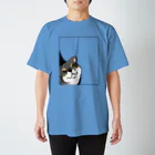 真希ナルセ（マキナル）ののぞく柴犬（枠あり・黒柴） Regular Fit T-Shirt