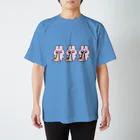 くまの中の人の虹色キラキラぴえんうさぎ Regular Fit T-Shirt