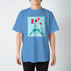 レモンスカッシュの泡の絵の中のチューリップブーケ スタンダードTシャツ