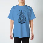 7IRO GLAMOUROUSのノエル・デストロイ・クラッシャー線画Tシャツ淡色 Regular Fit T-Shirt