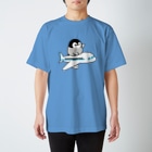 DECORの心くばりペンギン　飛行機ver. Regular Fit T-Shirt