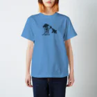 CHI(CHILD ZONE) の黒色の戦争反対 Tシャツ サックスブルー Regular Fit T-Shirt