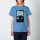 mochaliのRetro Game◆blue bear スタンダードTシャツ