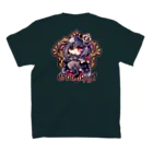 月蝕ざっか店＠SUZURIの不機嫌と王冠とお猫さま（For Backprint） スタンダードTシャツの裏面
