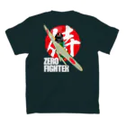 Atelier NyaoのZERO FIGHTER 空の侍 白字 Regular Fit T-Shirtの裏面