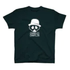 QUQU_WORKSのチャールズ・チャップリンスカル ホワイト Regular Fit T-Shirt