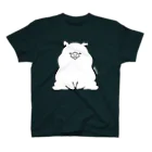 前髪ぱっつん◆SUZURI店の【両面】のんびり豚＜濃い色＞ スタンダードTシャツ