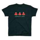 tamachiおりじなる。のseasons end スイカ (黒) Regular Fit T-Shirt