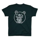 まるコロッ。のクマコロまる・ホッとする瞬間（線画：白バージョン） スタンダードTシャツ