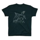 メルちゃんショッピングの虹を吐く馬のTシャツ　黒対応 Regular Fit T-Shirt