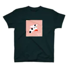 【全盲の絵描き】オバケのタムタムの【全盲の画家】鼻をなめる牛 スタンダードTシャツ