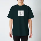 ペロペロネコくんのペロペロネコ　白背景ver スタンダードTシャツ