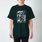 ぺんぎん丸の版画風コリドラス(白) スタンダードTシャツ