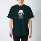 QUQU_WORKSのチャールズ・チャップリンスカル ホワイト Regular Fit T-Shirt