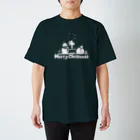 どうぶつ創作隊のシロクマのサンタさん スタンダードTシャツ