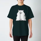 前髪ぱっつん◆SUZURI店の【両面】のんびり豚＜濃い色＞ スタンダードTシャツ