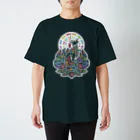 ココハス工房の七色蓮のキツネ（白線） Regular Fit T-Shirt