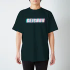 SANKAKU DESIGN STOREの光の速度で過ぎ去る青春。 白/青赤 スタンダードTシャツ