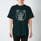 まるコロッ。のクマコロまる・ホッとする瞬間（線画：白バージョン） Regular Fit T-Shirt