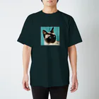 nanpeのアクアマリンの瞳のシャム猫 スタンダードTシャツ